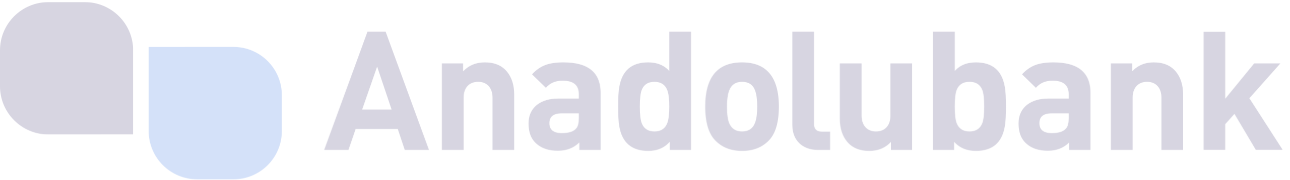 Logo of Anadolu Bank featuring a modern design with a blue and gray color scheme, representing financial services and banking solutions.