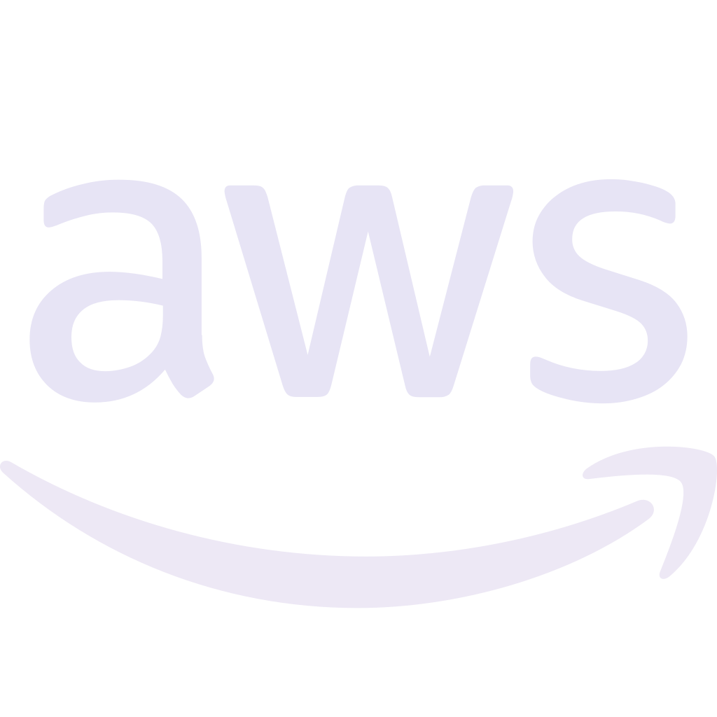 AWS logo featuring the letters 'aws' with a curved arrow underneath, representing Amazon Web Services, a leading cloud computing platform.